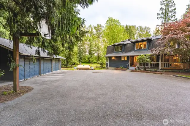 Large asphalt parking.