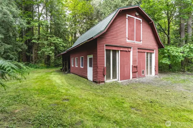 Barn with newer metal roof.