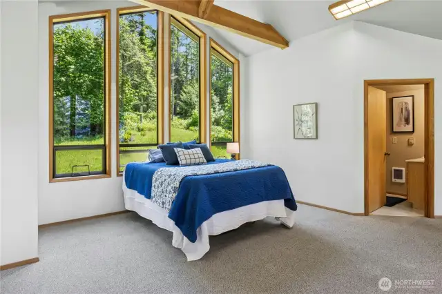 Private bathroom with walk-in shower to the right