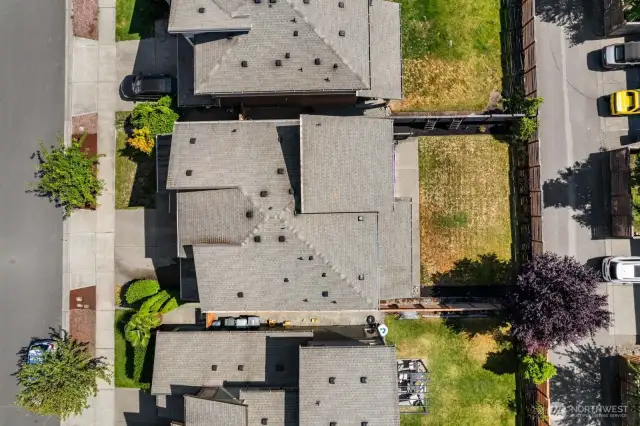 overhead view of property