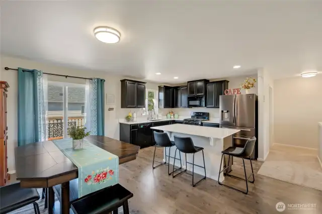 Dining room looking to kitchen