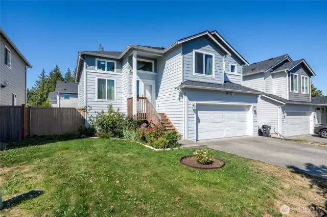 Exterior of home showing front lawn