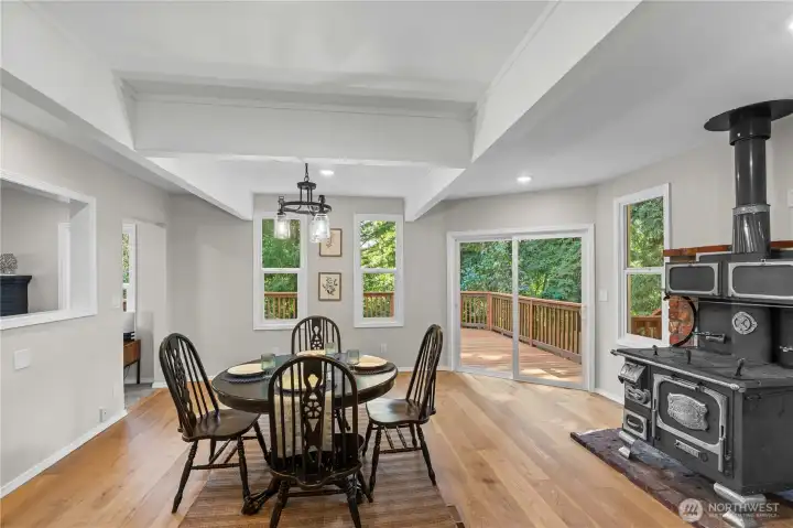 Another view of the oversized Dining Room.