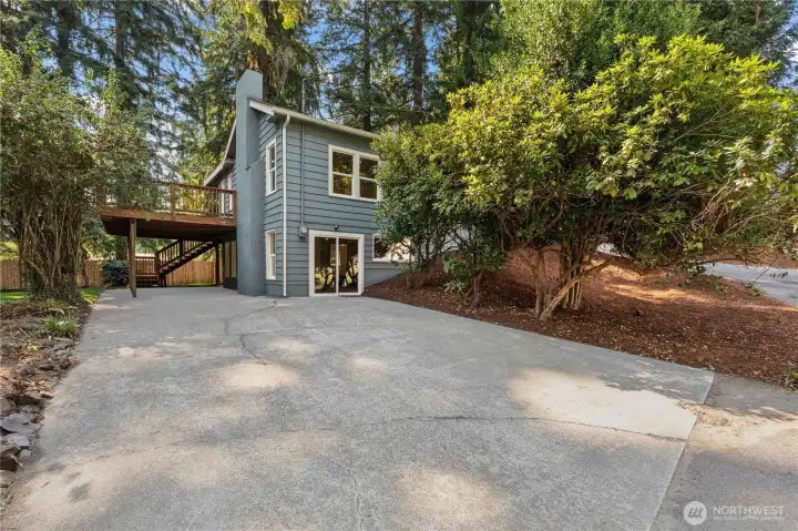 2nd Driveway is perfect for Guests or to access the Basement.
