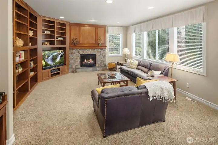 The Family Room looks out to the backyard