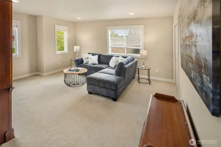 A larger Bonus Room Upstairs - Could be your 5th bedroom if you need it. Has a good size closet.