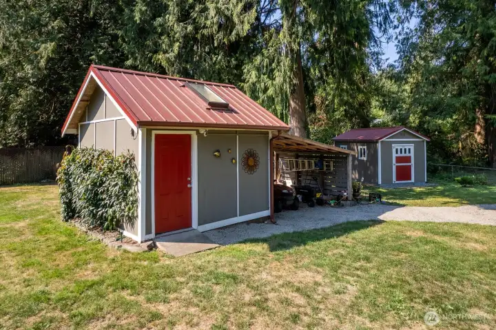 Shed #1, with a covered area off of the back