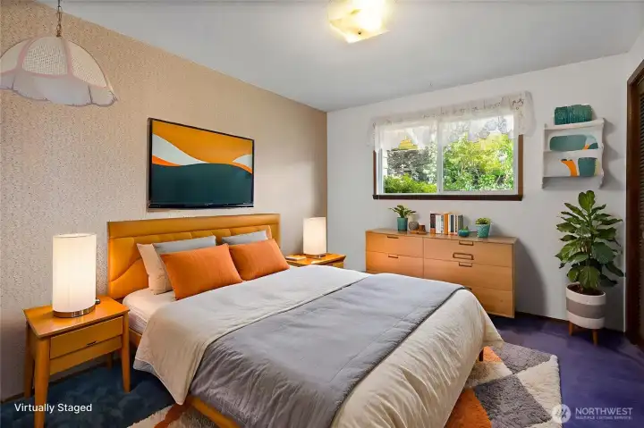 Virtually staged to show possibilities.