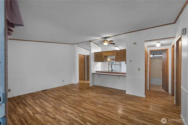 Enter into the LR - new floors.