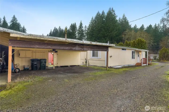 Aley access parking to the large carport.