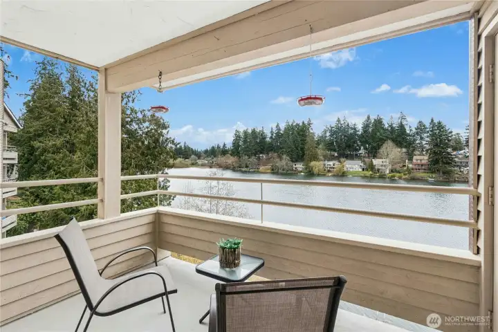 Covered balcony - nice spot to chill and relax outside!
