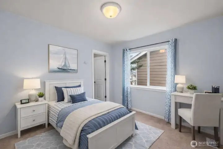 Bedroom #4. Walk-in closet. Virtually staged.