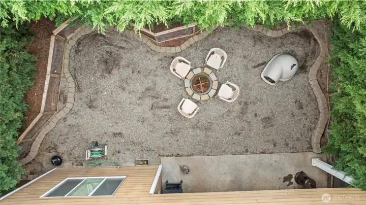 Very low maintenance back yard.