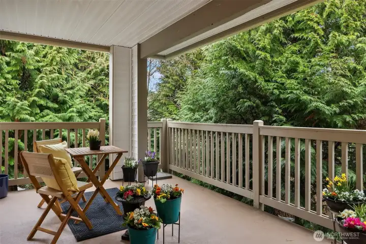 End Unit - Corner Unit - Covered Outdoor Deck Space Surrounded by Nature