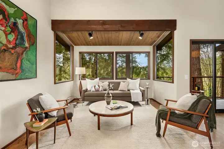 So private!  Nothing but sky and greenery framed in every window.