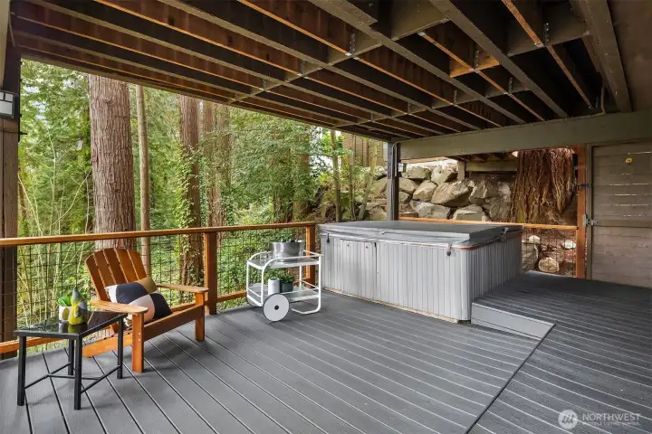 Protected and super cozy...just a few steps outside your primary suite, relaxation awaits.