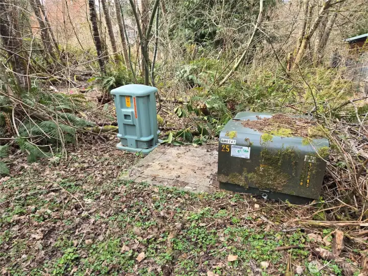 power and Comcast underground near the NW corner