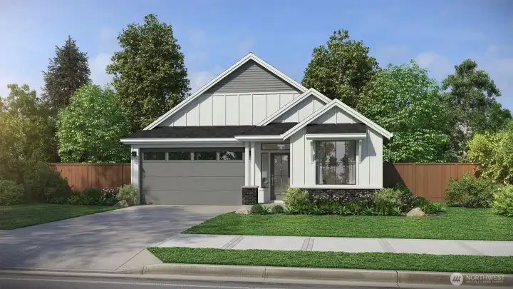 Chehalis elevation D - rendering for representation purposes only