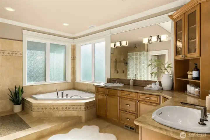spacious primary bath