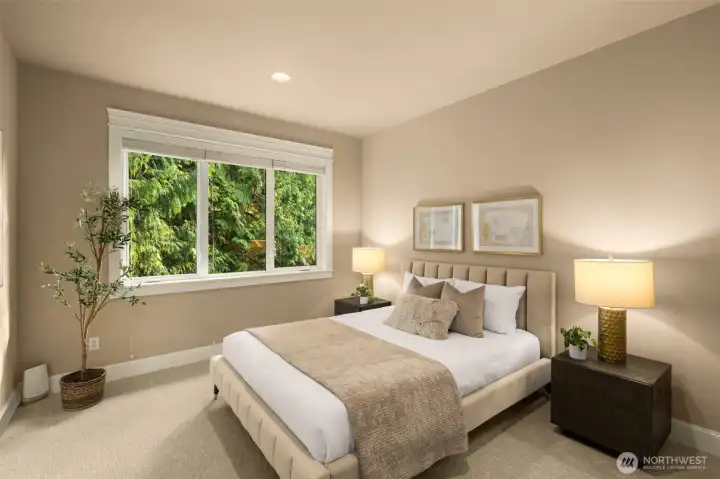 The additional 3 bedrooms include a "jack & jill" suite paired with a full bathroom.