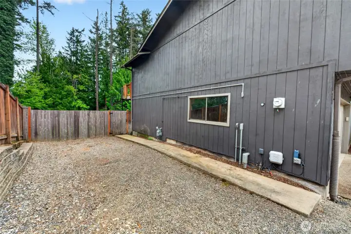 Ample parking including this dedicated space next to the garage