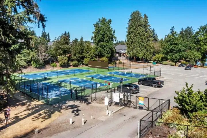 Gated entrance for members only to the West Tapps Maintenance parks include pickleball courts at Jenks park