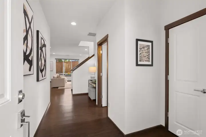 Entry; with large coat closet to the right