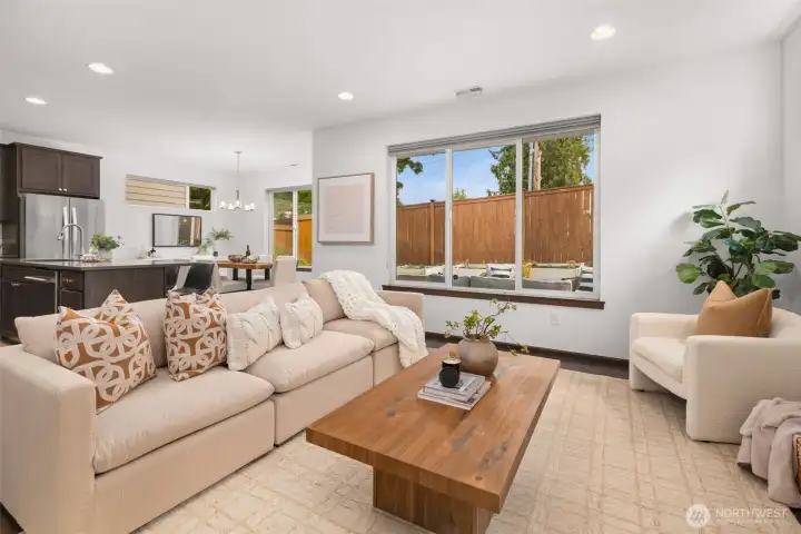 Tons of natural light pours in
