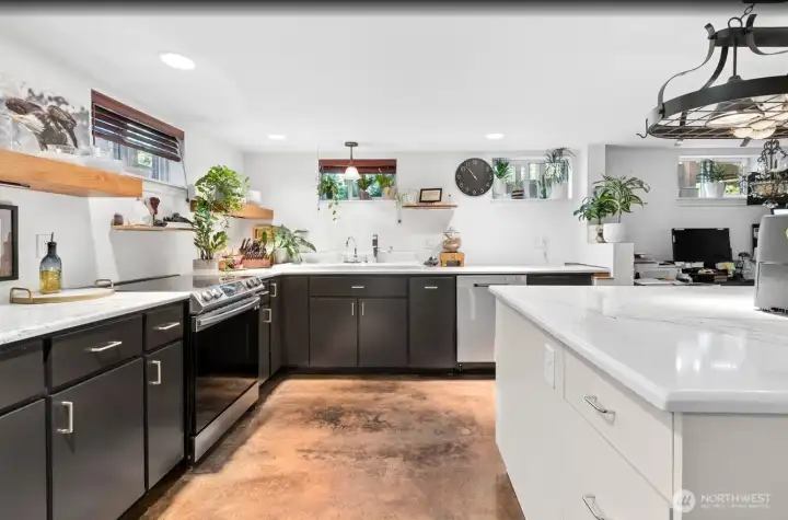 Lower level apartment kitchen Lower level apartment kitchen
