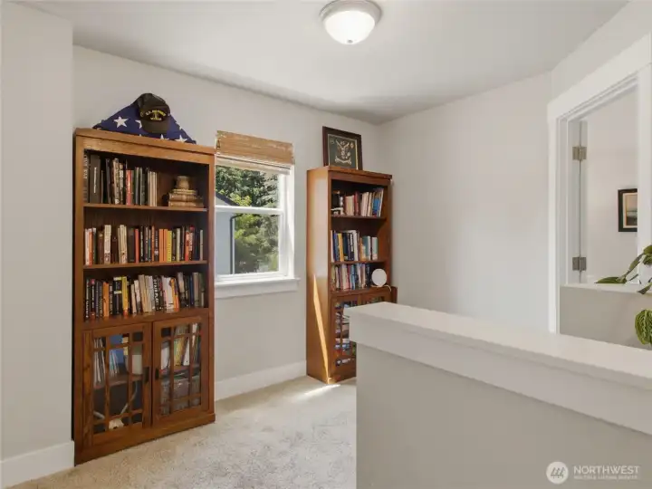 Loft area at top of stairs. Plenty of room for a reading nook.