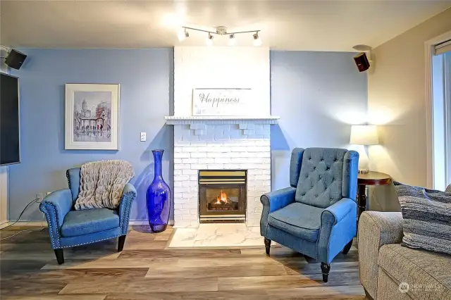 Cozy Fireplace on main