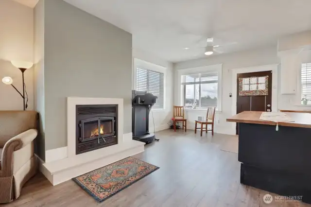 Cozy fireplace