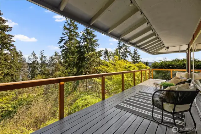 Massive deck for entertaining