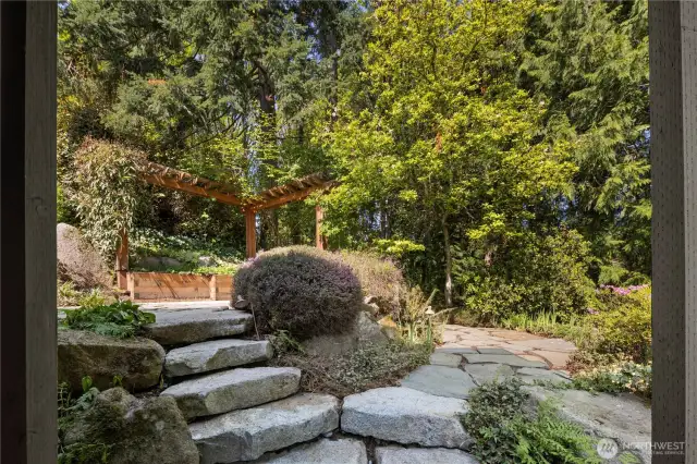 Side patio area