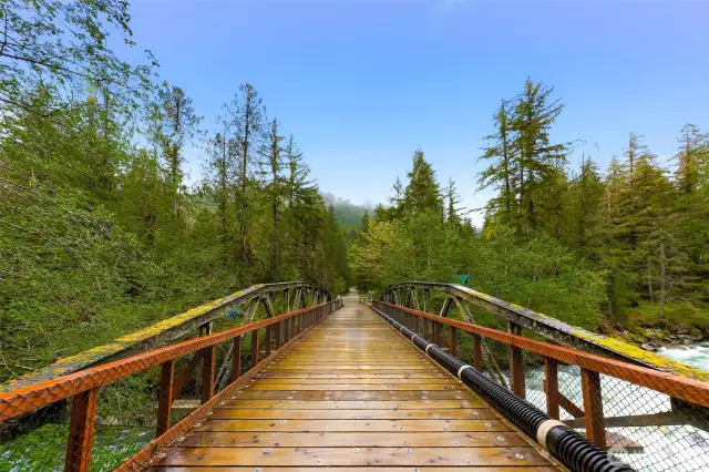 Beautiful bridge within community