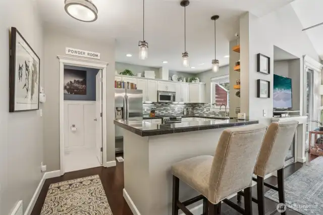 Bar top for quick meal and entertaining
