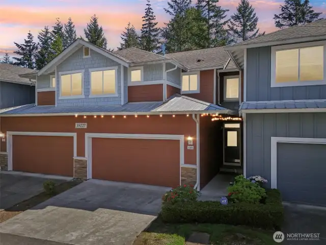 2 car garage and driveway