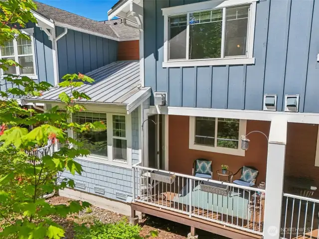 Perfectly situated with deck view of forest and pathway. Peaceful