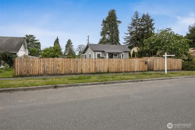 Fenced yard for privacy