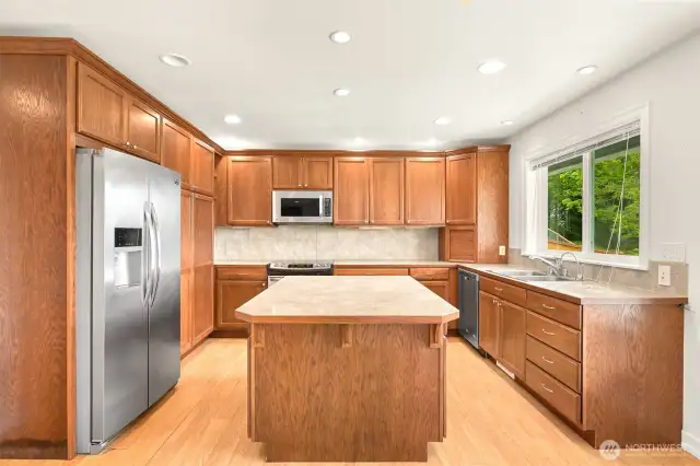 Full second kitchen in the lower level.