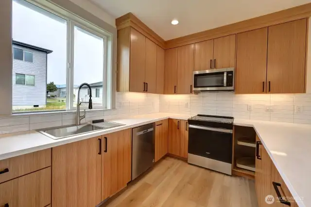 Kitchen with stainless appliances