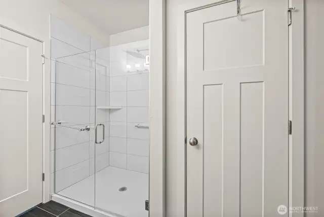 Primary with Large Walk-in Shower, Water Closet &Linen Closet!
