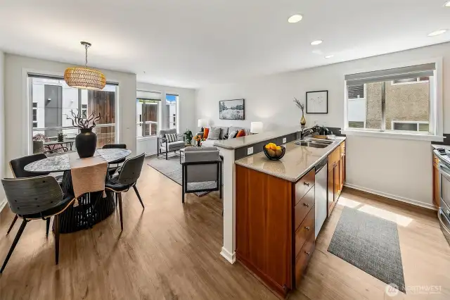 New floors throughout, including bedrooms- no carpet.