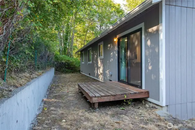 backyard with deck