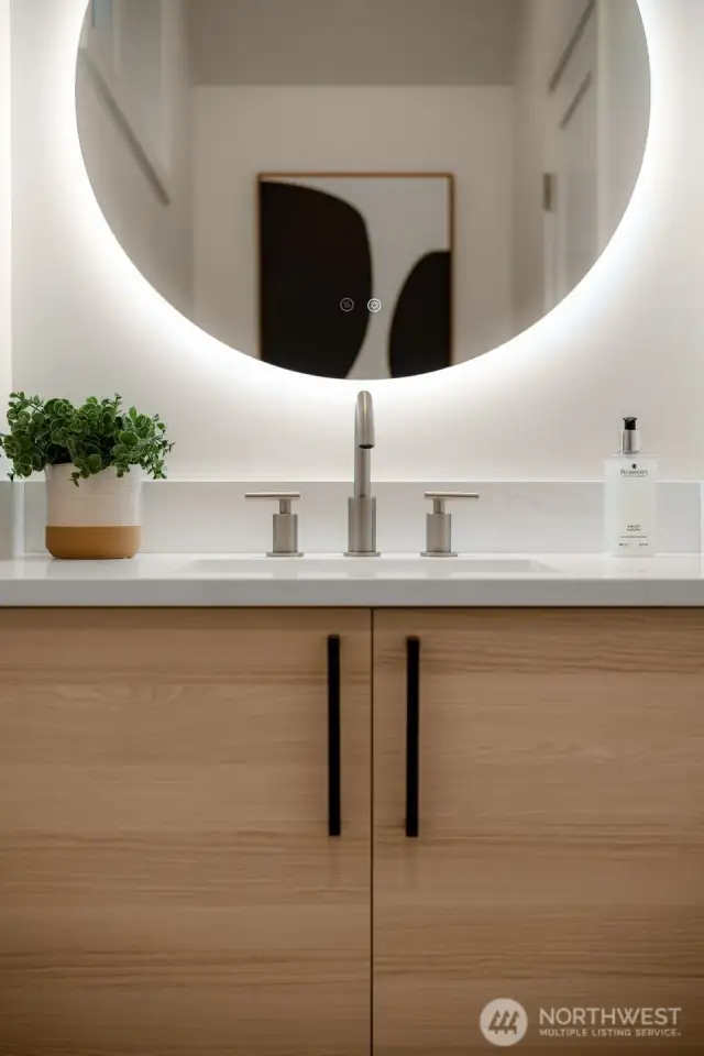 Powder room on the first floor.