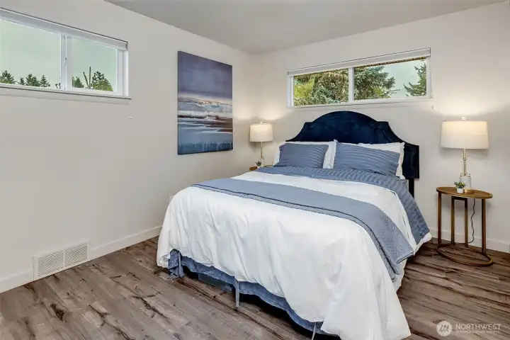 2nd bedroom with East and South facing windows