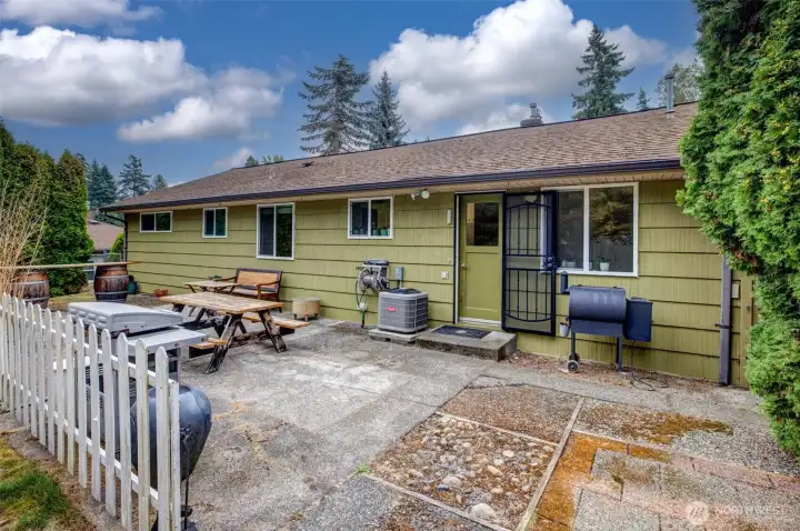 Large patio great for entertaining.