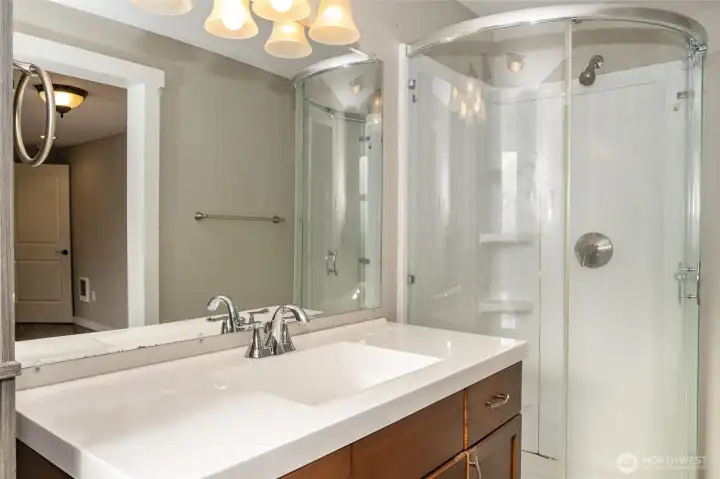 Nicely updated primary bath