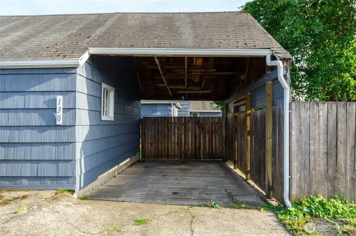 Carport off Alley