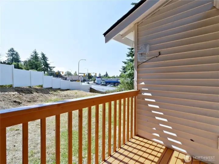 Backyard view from deck